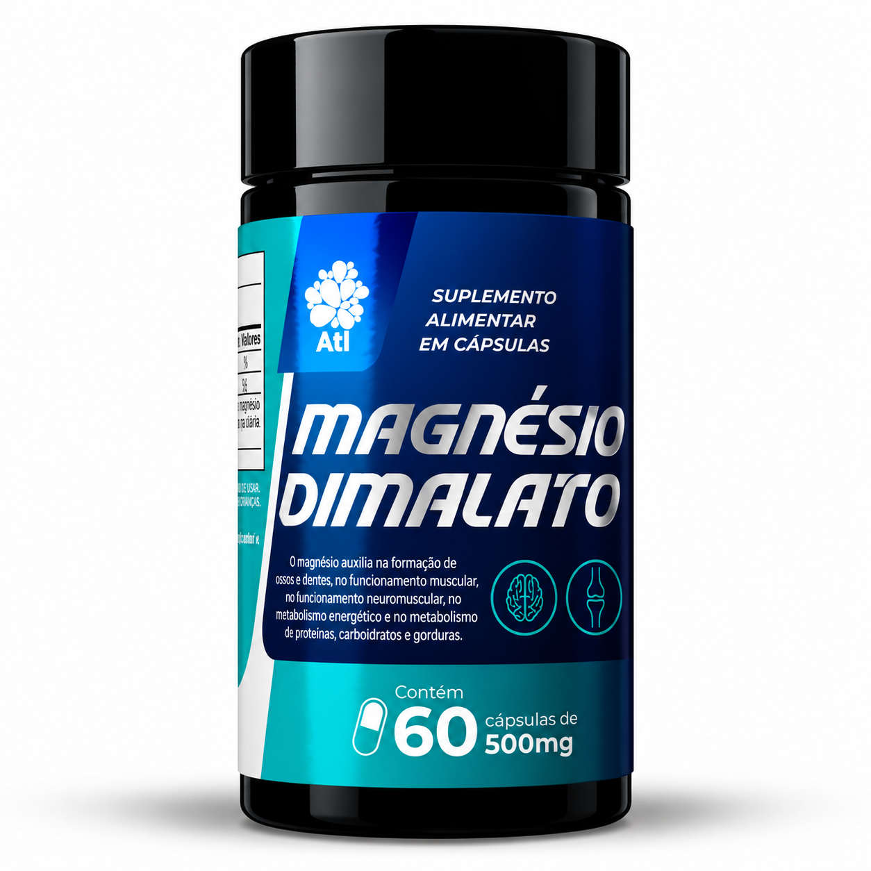 Atlântica Natural Magnésio Dimalato - 60 Cápsulas